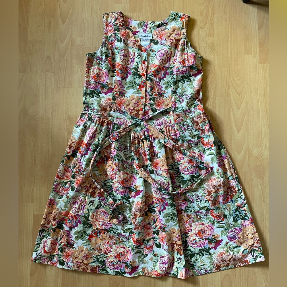 Vintage 80s 90s Drop Waist Dress